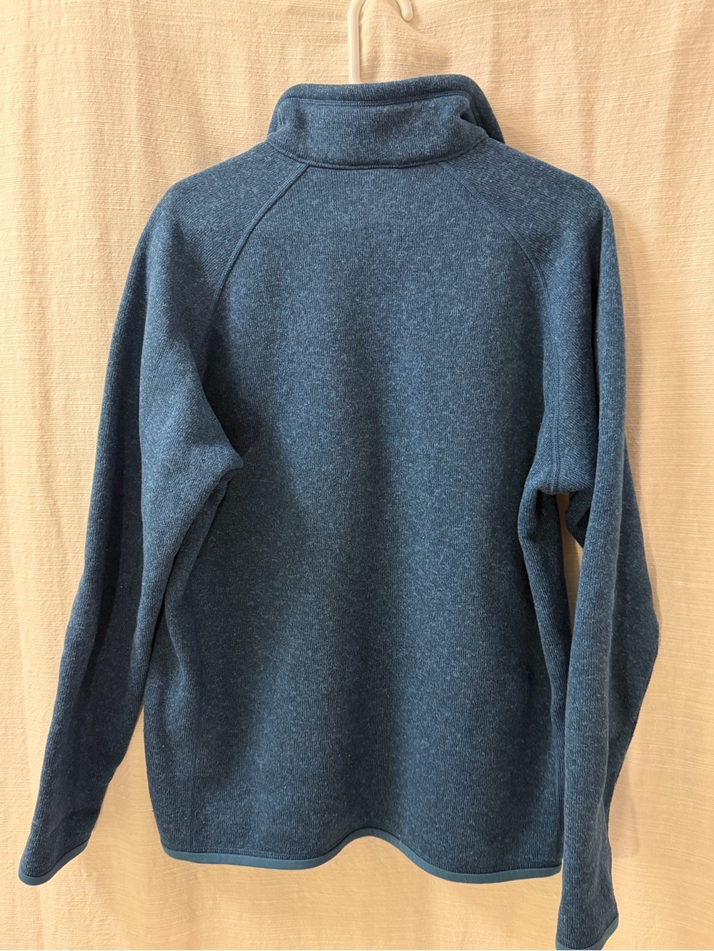 Patagonia Men's Heathered Blue Quarter-Zip Fleece Pullover - Picture 4 of 5